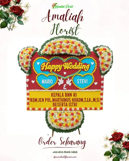 Papan Bunga Pernikahan Sidogemah